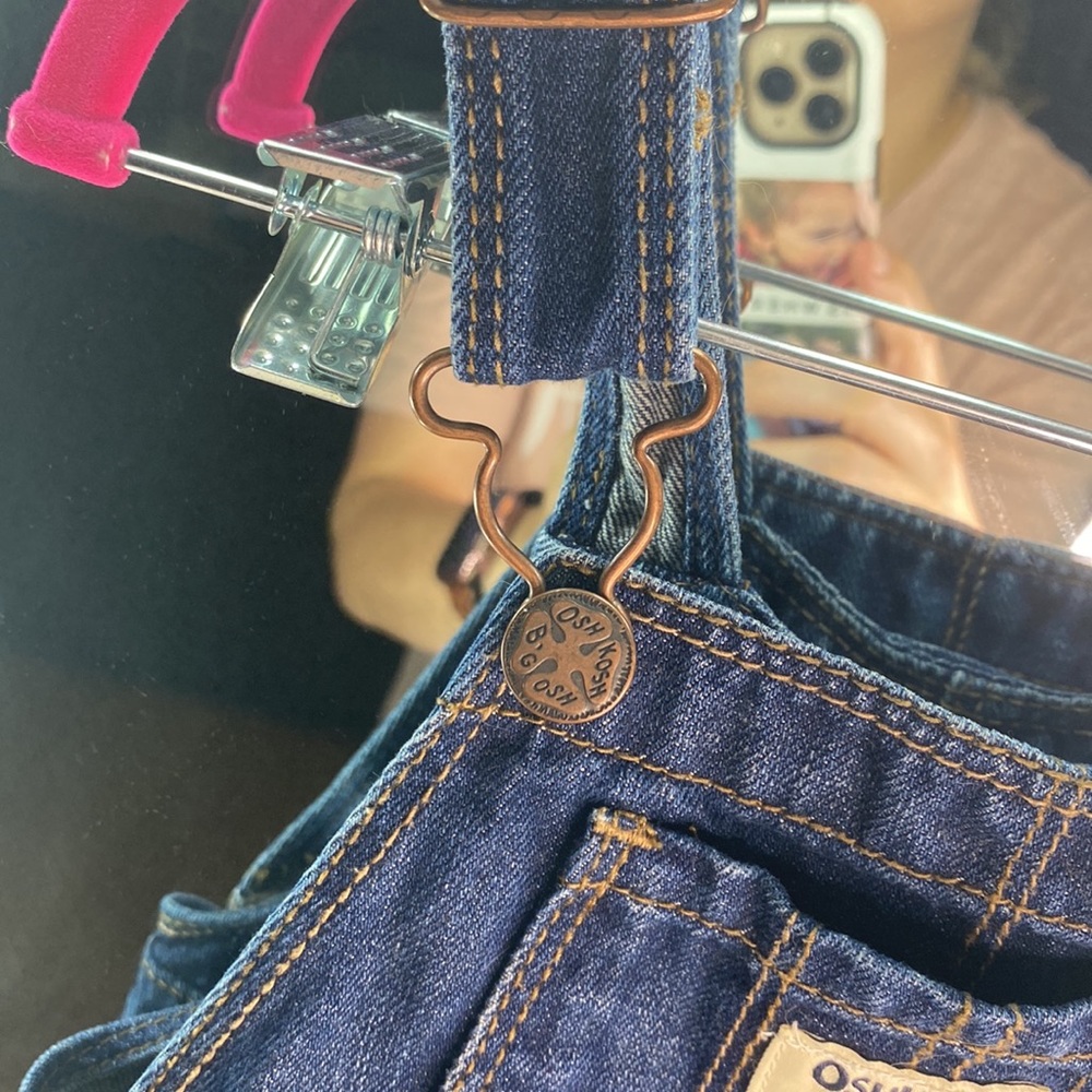 OskKosh B'gosh 2T Denim Jumper with Navy & Gold tulle skirt! 💙💙 - Picture 4 of 12
